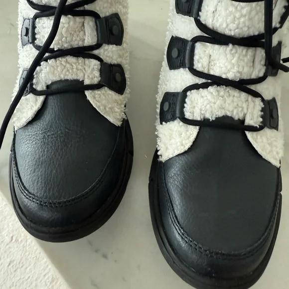 Sorel Women’s Explorer II Joan Boot. Size 7.5. Black/Sea Salt. - Picture 11 of 11